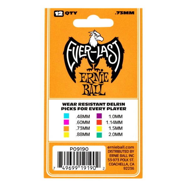 .73MM ORANGE EVERLAST PICKS 12-PACK