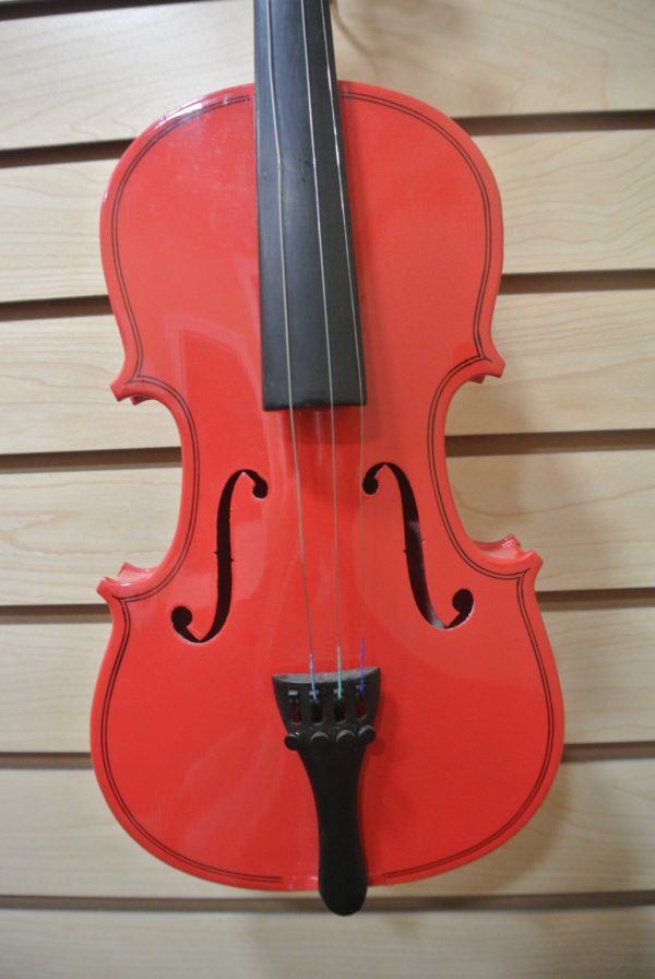 QUARTER SIZE RED VIOLIN W CASE