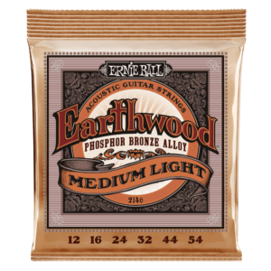 EARTHWOOD MEDIUM LIGHT PHOSPHOR BRONZE ACOUSTIC GUITAR STRINGS - 12-54 GAUGE