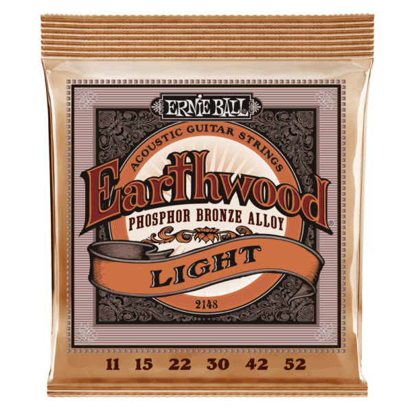 EARTHWOOD LIGHT PHOSPHOR BRONZE ACOUSTIC GUITAR STRINGS - 11-52 GAUGE