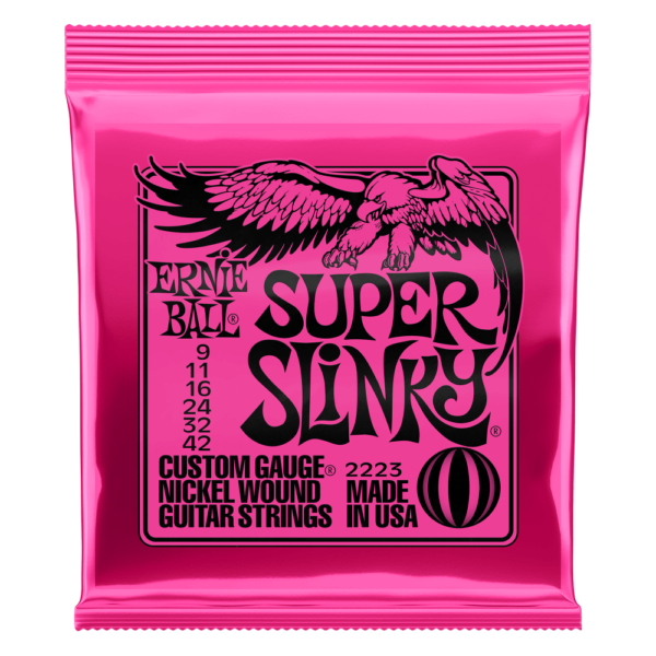 SUPER SLINKY NICKEL WOUND ELECTRIC GUITAR STRINGS - 9-42 GAUGE