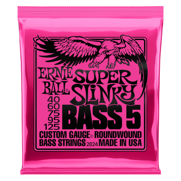 SUPER SLINKY 5-STRING NICKEL WOUND ELECTRIC BASS STRINGS - 40-125 GAUGE