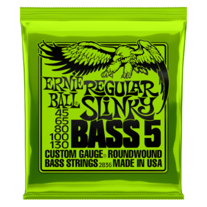 REGULAR SLINKY 5-STRING NICKEL WOUND ELECTRIC BASS STRINGS - 45-130 GAUGE