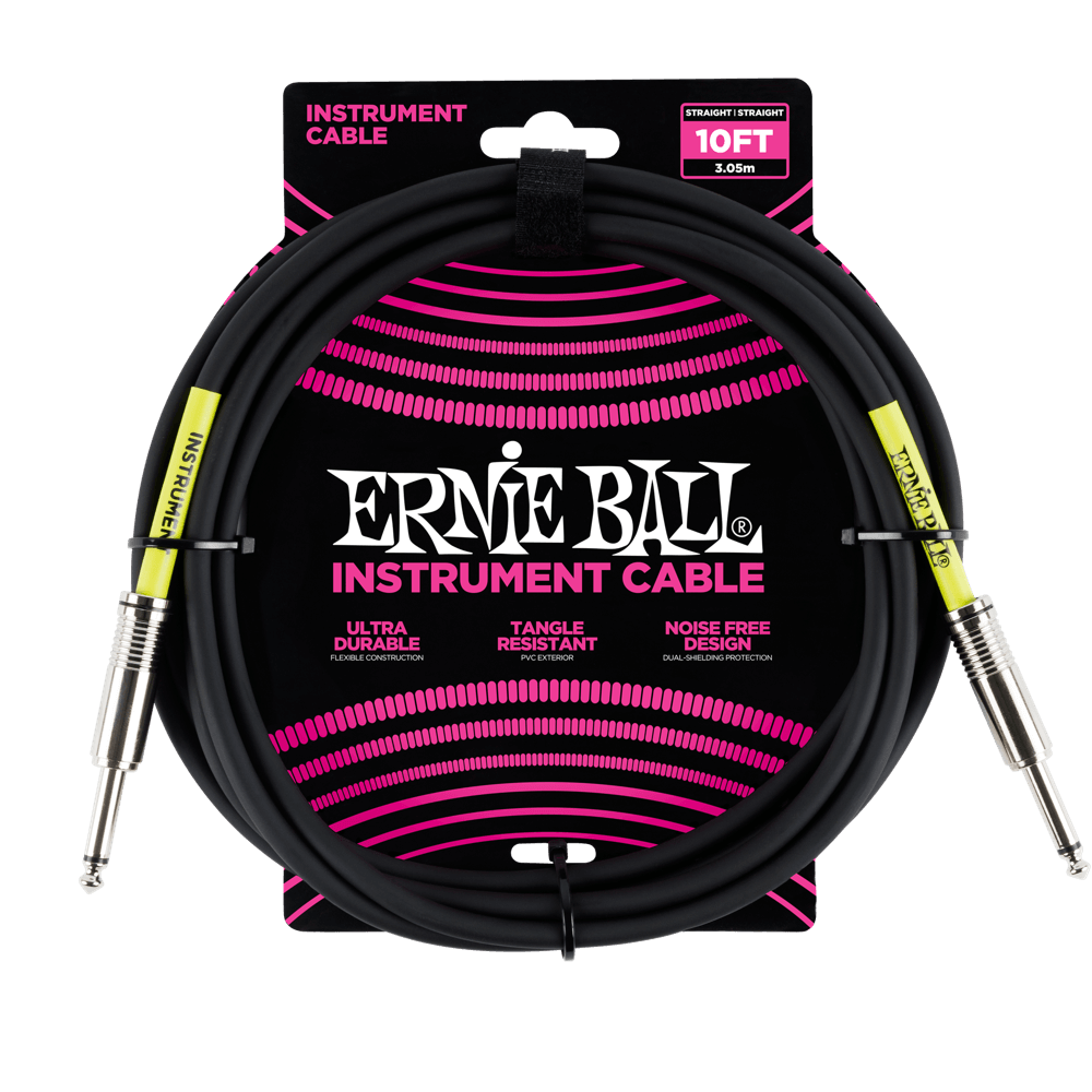 10' STRAIGHT / STRAIGHT INSTRUMENT CABLE - BLACK