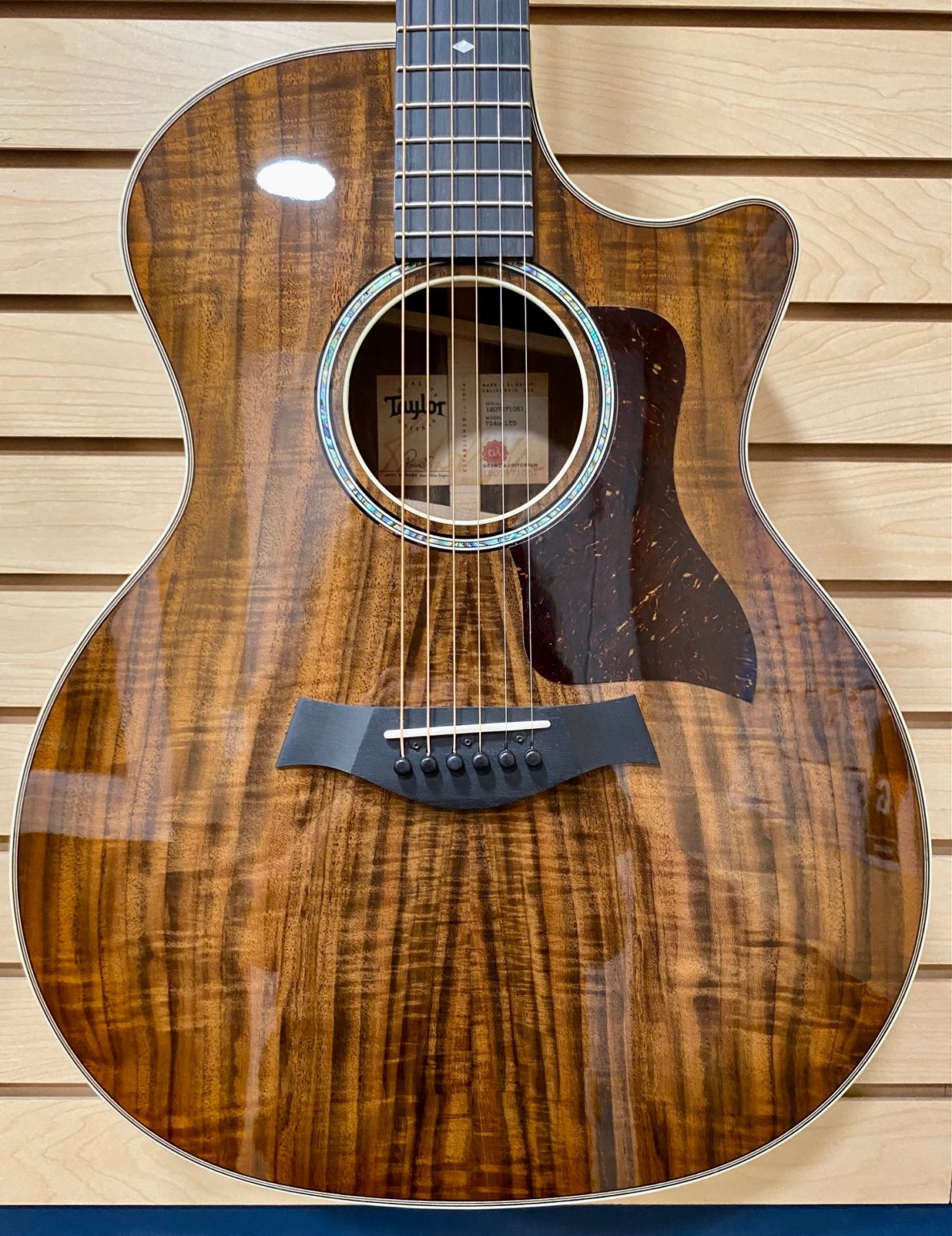 2021 Taylor 724CE Limited Edition Figured Acoustic Guitar Walnut   IMG 4631 1183x1536 